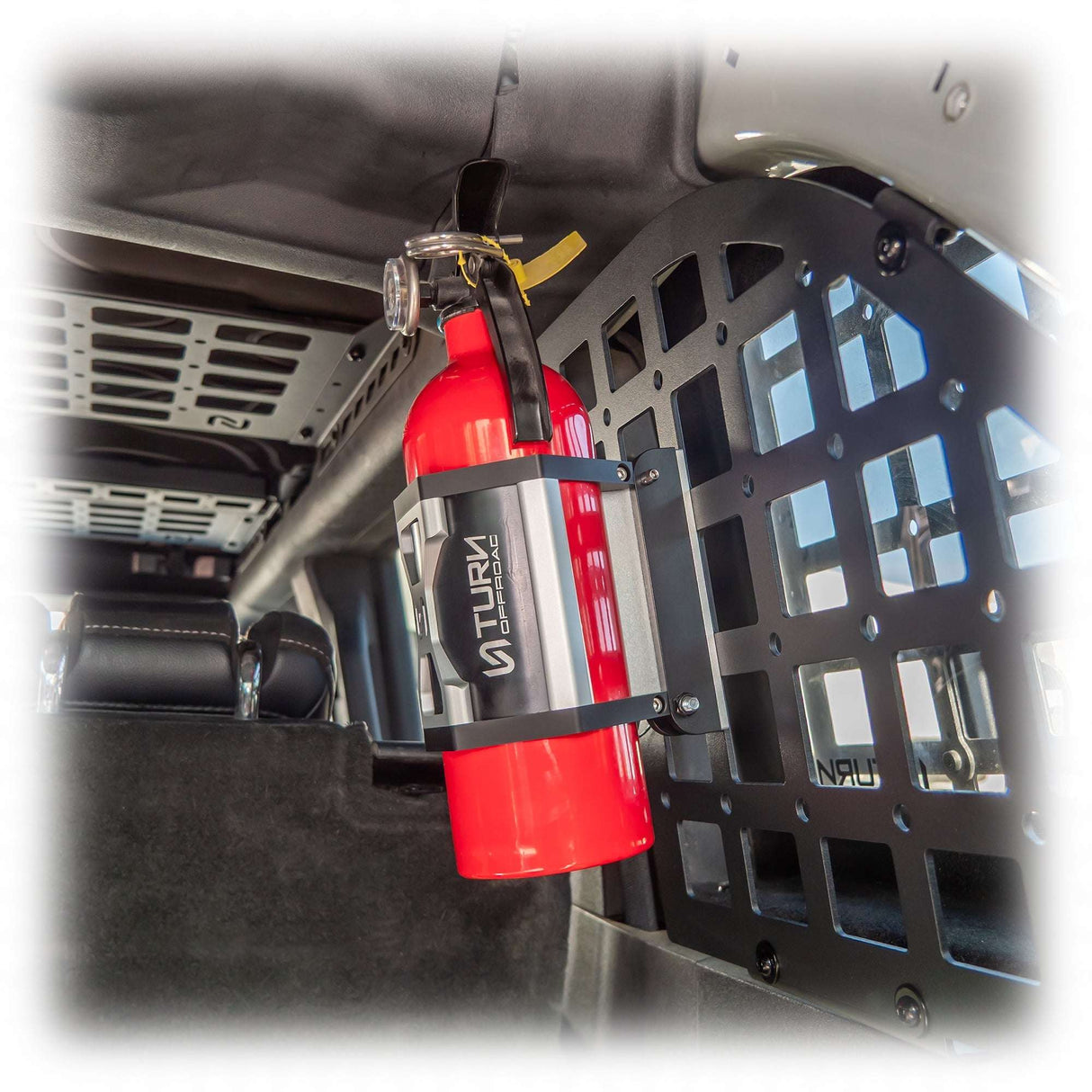 Quick Release Fire Extinguisher Mount | Universal Mount + L-Track Mounting Kit Turn Offroad