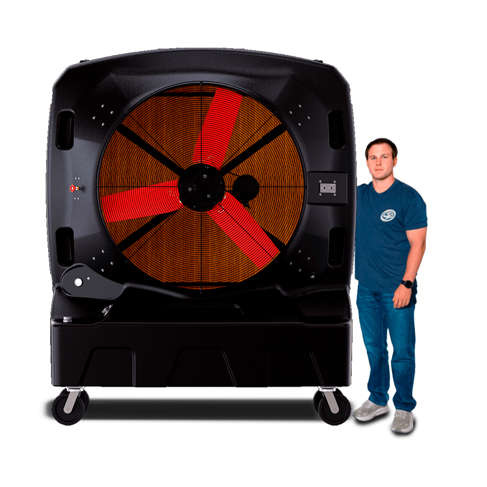 Industrial Evaporative Cooler - S&B Large - Cools 6,000 Sq Ft - 85-Gal Tank - Portable S&B