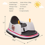 LEADZM 6V 7A.h Electric Bumper Car in White