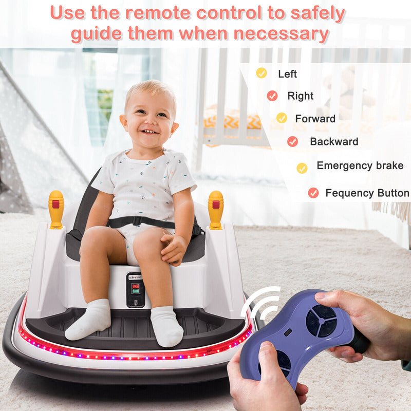 LEADZM 6V 7A.h Electric Bumper Car in White