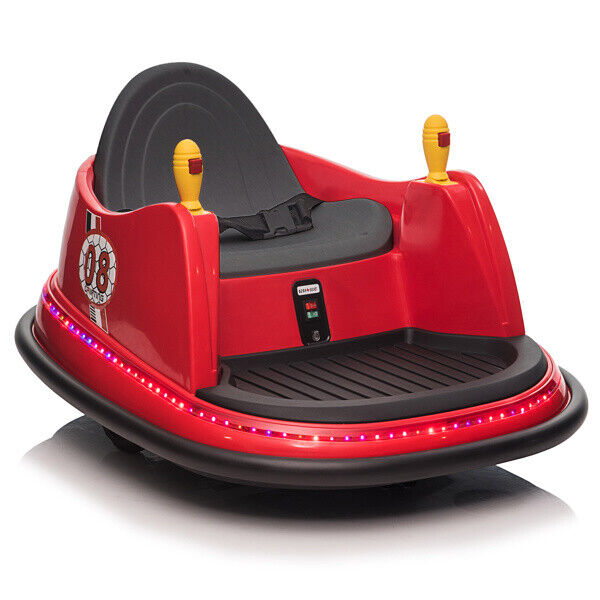 LEADZM 6V 7A.h Red Bumper Car - Electric Ride-On Toy for Kids