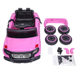 Leadzm 6V Electric Ride-On Truck for Kids with Remote Control, LED Lights, and Seat Belt