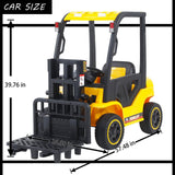 LED-Equipped Electric Forklift Toy with Battery-Powered Lifting Rod