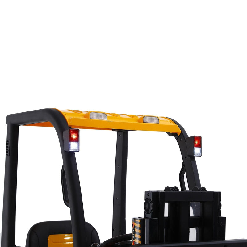 LED-Equipped Electric Forklift Toy with Battery-Powered Lifting Rod