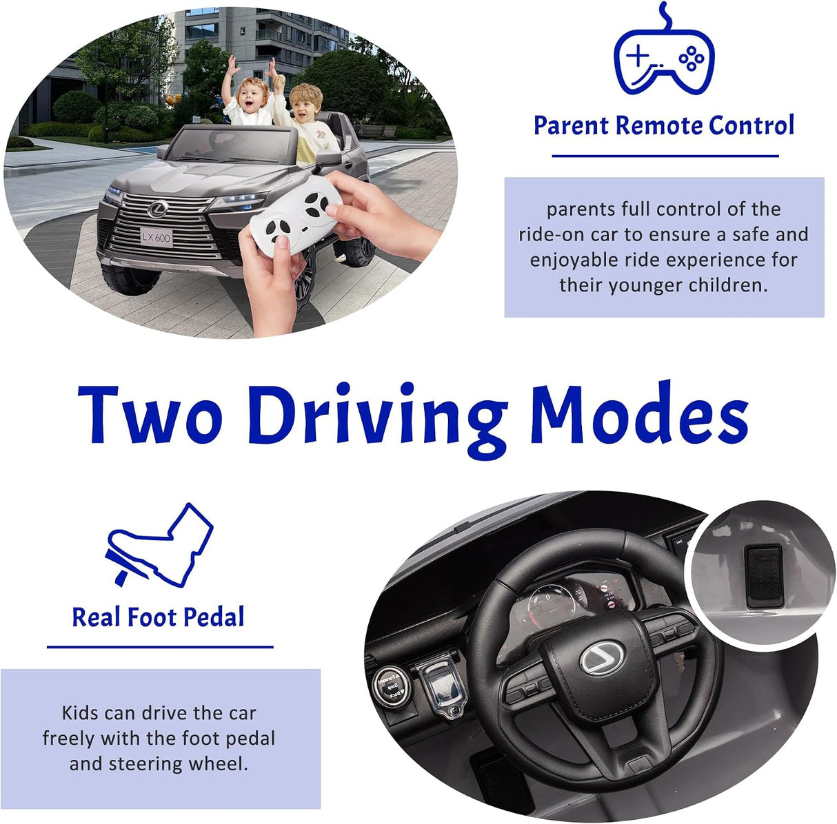 Lexus 2 Seater Ride On Car For Children W/Magic Cars® Parental Control MagicCars