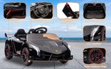 Licensed 12V Lamborghini 2-Seater Kids Ride On Car - Black