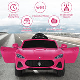 Licensed 12V Maserati GranCabrio Kids Ride-On Car with Lights and Remote Control