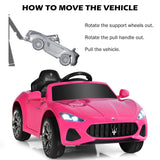 Licensed 12V Maserati GranCabrio Kids Ride-On Car with Lights and Remote Control