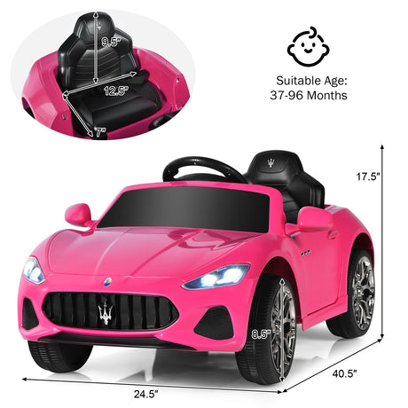Licensed 12V Maserati GranCabrio Kids Ride On Car with Remote Control and Lights