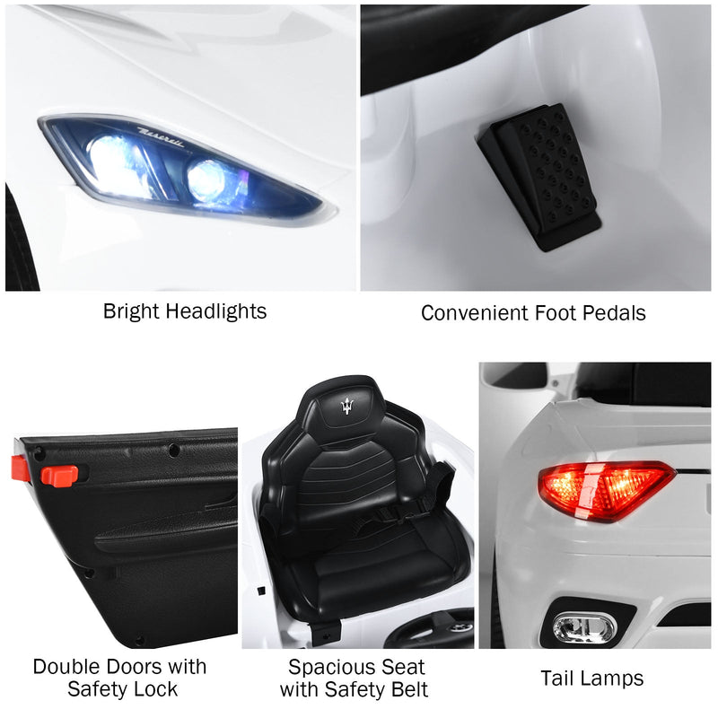 Licensed 12V Maserati GranCabrio Kids Ride On Car with Remote Control and Lights