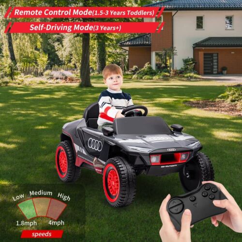 Licensed 12V Sporting Car for Kids with Remote Control and 2 Speed Options