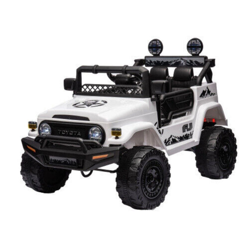Licensed 12V Toyota FJ Cruiser Electric Ride-On Car for Kids with Remote Control and LED Lights