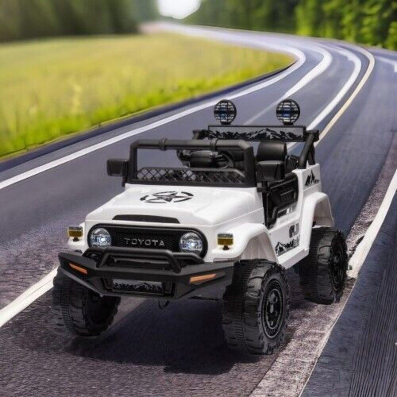 Licensed 12V Toyota FJ Cruiser Electric Ride-On Car for Kids with Remote Control and LED Lights