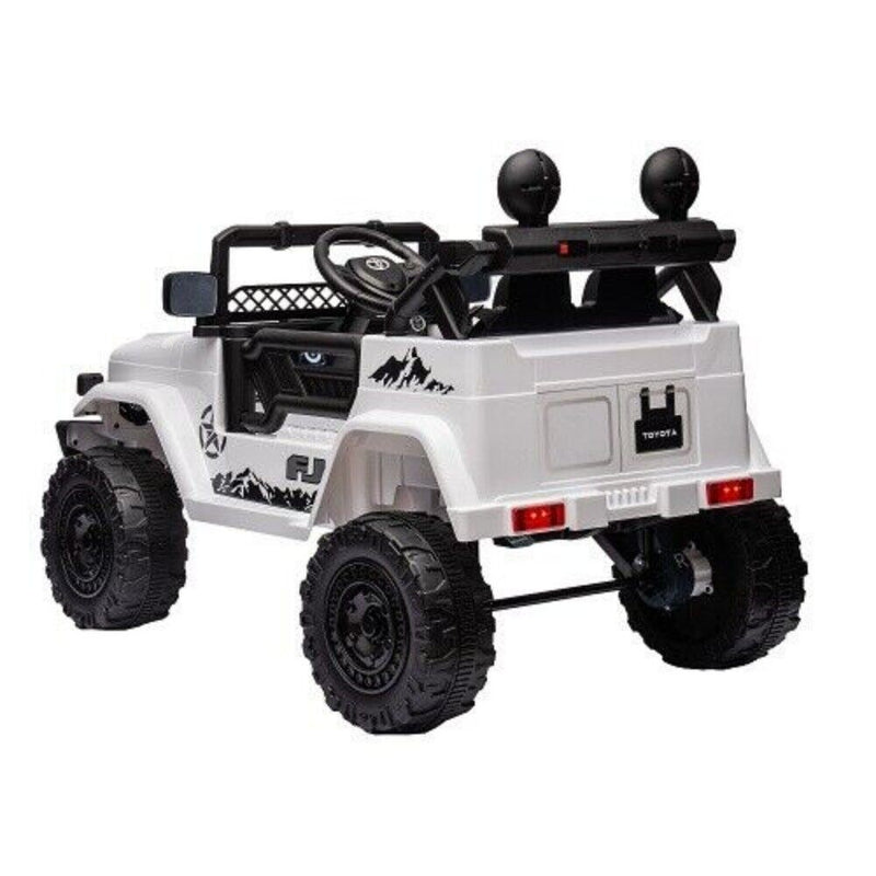 Licensed 12V Toyota FJ Cruiser Electric Ride-On Car for Kids with Remote Control and LED Lights