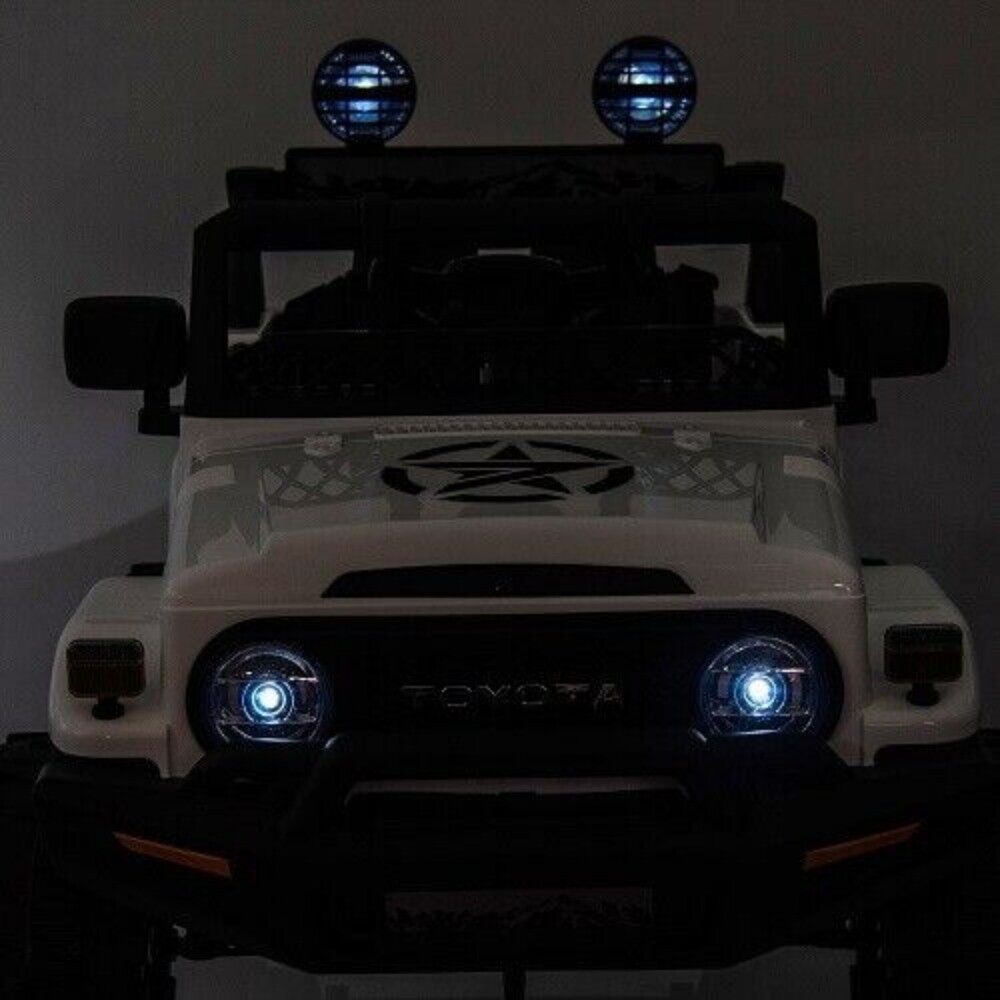 Licensed 12V Toyota FJ Cruiser Electric Ride-On Car for Kids with Remote Control and LED Lights