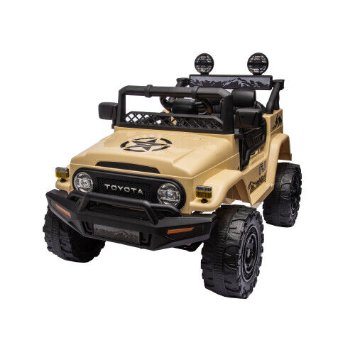 Licensed 12V Toyota FJ Cruiser Electric Ride-On Car for Kids with Remote Control and LED Lights