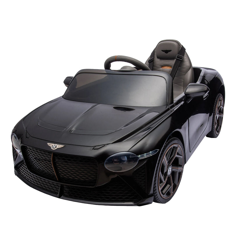 Licensed 2.4G Electric 12V 7A Kids Ride On Car with 3 Speeds - Bentley Black