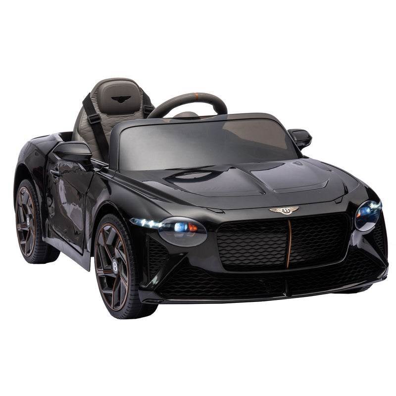 Licensed 2.4G Electric 12V 7A Kids Ride On Car with 3 Speeds - Bentley Black