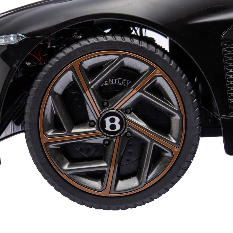 Licensed 2.4G Electric 12V 7A Kids Ride On Car with 3 Speeds - Bentley Black
