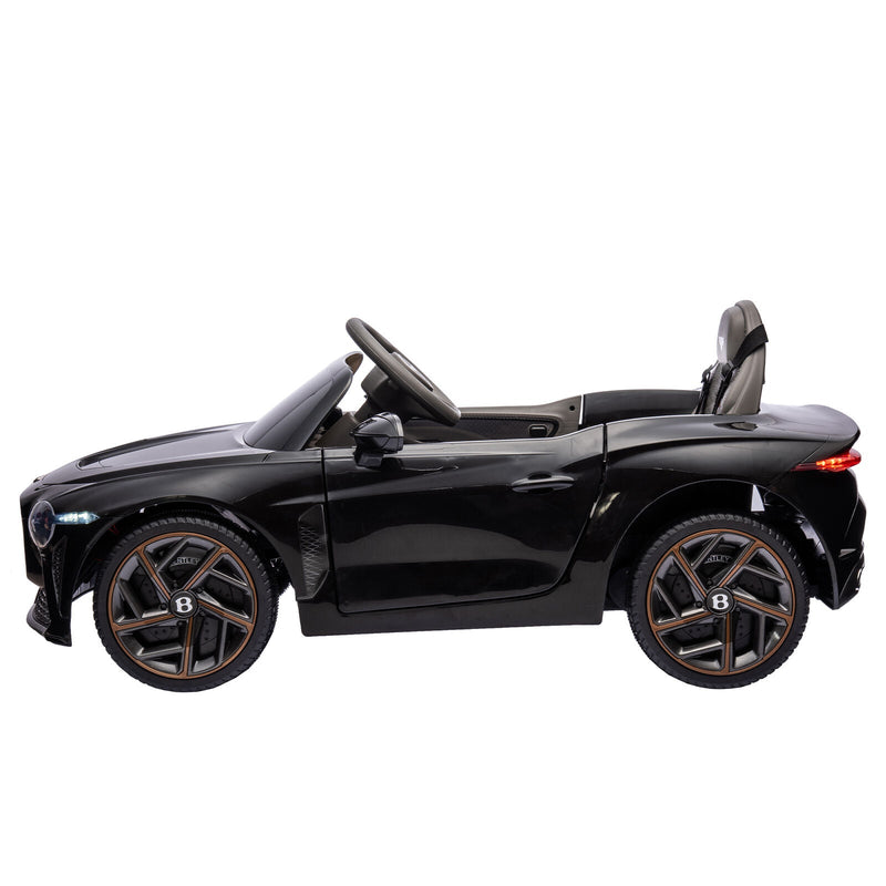 Licensed 2.4G Electric 12V 7A Kids Ride On Car with 3 Speeds - Bentley Black