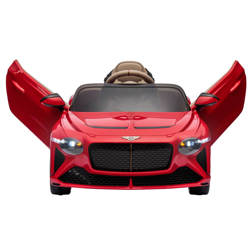Licensed 2.4G Kids Ride On Car with 3 Speeds - Electric 12V Bentley Red