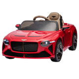 Licensed 2.4G Kids Ride On Car with 3 Speeds - Electric 12V Bentley Red