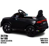 Licensed Audi 12V Electric Ride-On Car for Kids with Remote Control and MP3 Player - Available in Multiple Colors