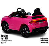 Licensed Audi 12V Electric Ride-On Car for Kids with Remote Control and MP3 Player - Available in Multiple Colors