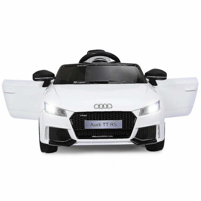Licensed Audi TT RS Electric Ride-On Car for Kids with Remote Control and MP3 Player - White