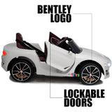 Licensed Bentley 12V Ride On Car with Radio, Remote Control, MP3 Player - Available in Multiple Colors for Kids