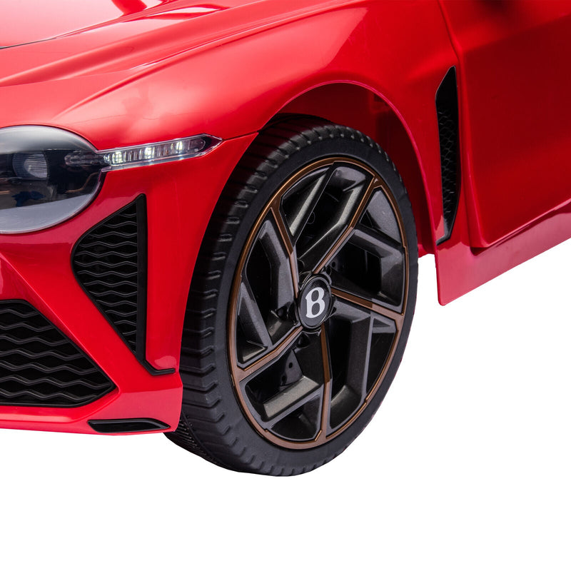 Licensed Bentley 2.4G Electric Ride-On Car for Kids - 3 Speeds, Remote Control, 12V Battery, Red