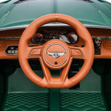 Licensed Bentley 2.4G Kids Ride On Car with Remote Control, 3 Speeds, and 12V Battery - Green
