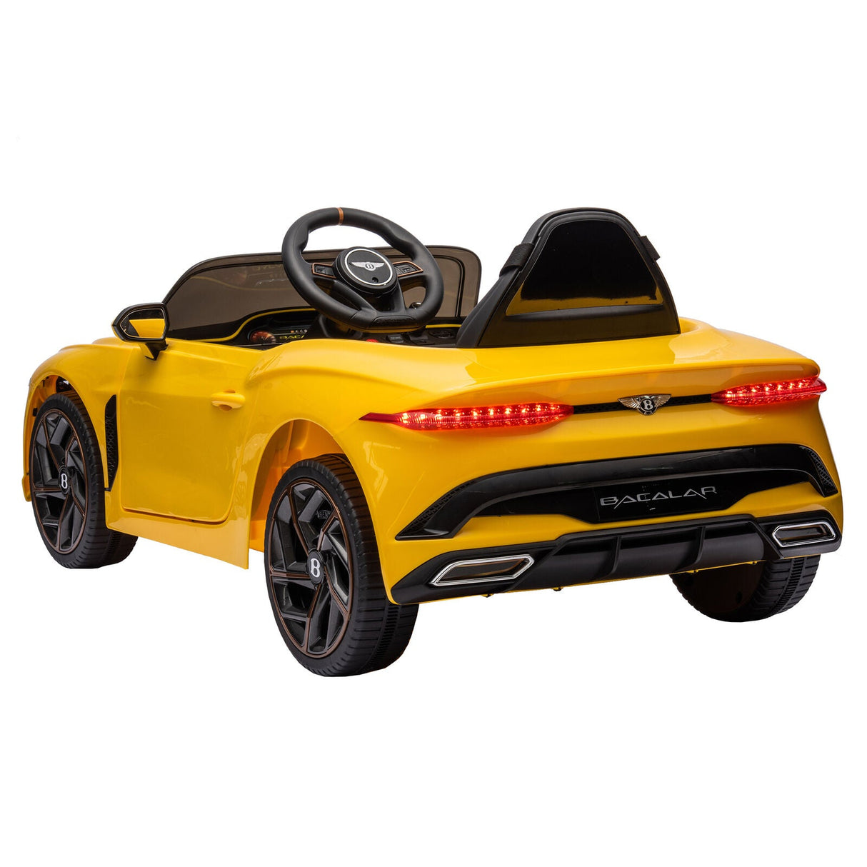 Licensed Bentley 2.4G Kids Ride On Car with Remote Control, 3 Speeds, and 12V Battery in Yellow