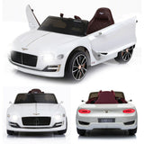 12V Bentley Style Kids Ride On Electric Toy Car with Remote Control and LED Lights