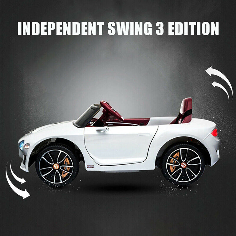 12V Bentley Style Kids Ride On Electric Toy Car with Remote Control and LED Lights