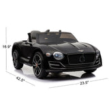 Licensed Bently Style 12V Electric Ride-On Car for Kids with Remote Control, LED Lights, and MP3 Player