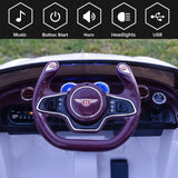 Licensed Bentley Style 12V Electric Ride On Car for Kids with Remote Control - Perfect Gift!