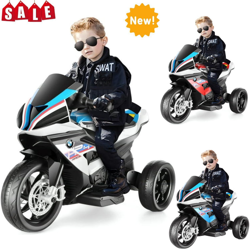 Licensed BMW 12V Battery Powered Electric Ride-On Motorcycle for Kids