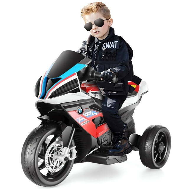 Licensed BMW 12V Battery Powered Electric Ride-On Motorcycle for Kids