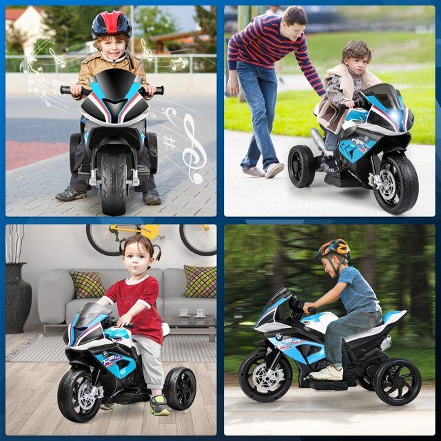 Licensed BMW 12V Battery Powered Electric Ride-On Motorcycle for Kids