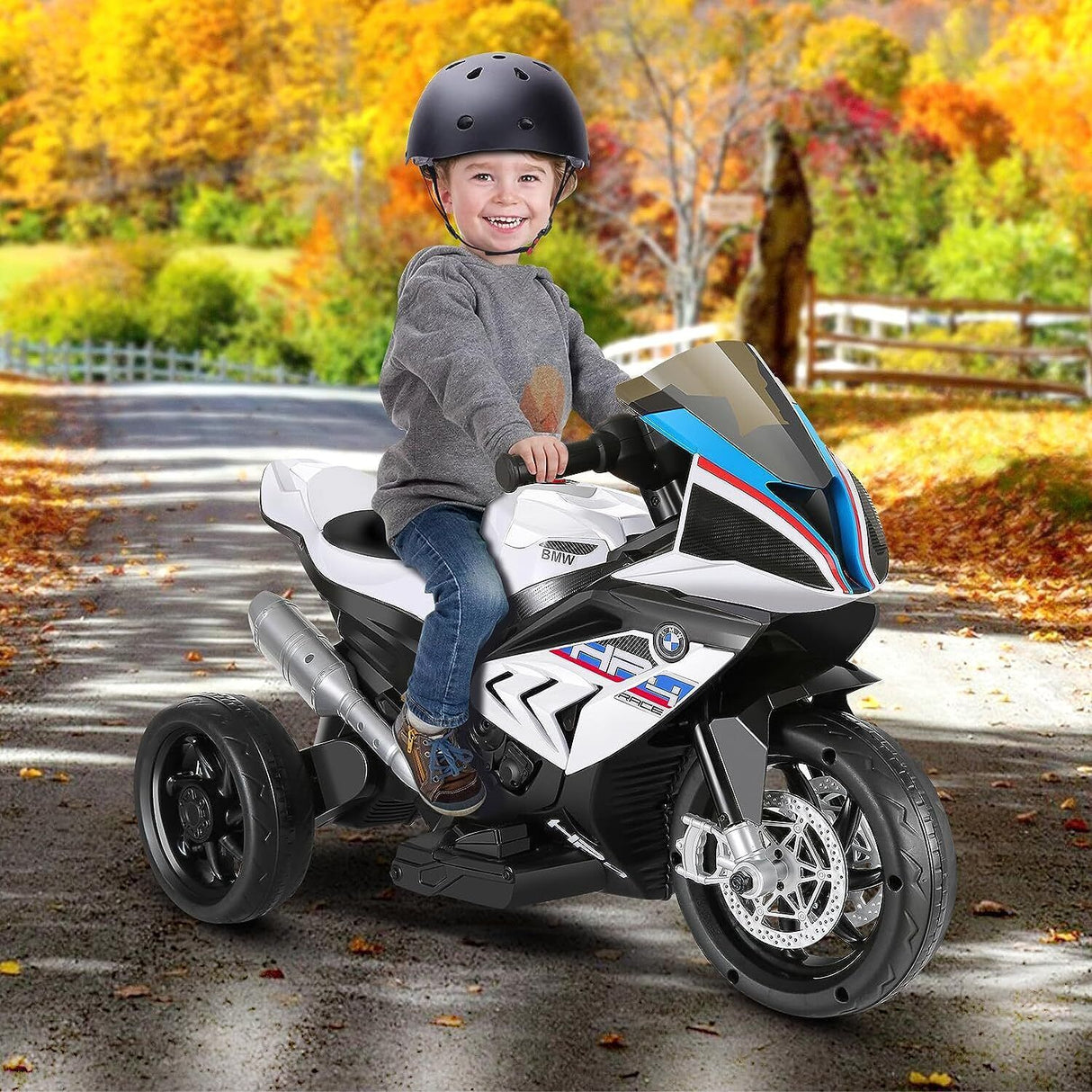 Licensed BMW 12V Battery Powered Electric Ride-On Motorcycle for Kids