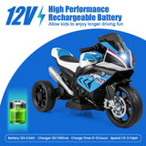 Licensed BMW 3-Wheel Electric Ride-On Motorcycle for Kids with Light and Music