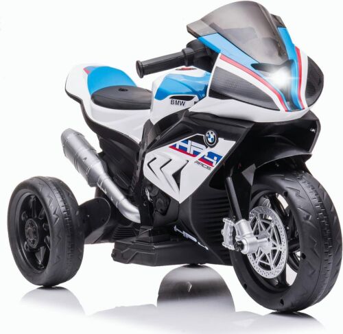 Licensed BMW 3-Wheel Ride-On Motorcycle for Kids with Music - 12V Battery Powered