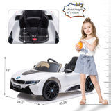 BMW i8 Style 12V Electric Ride-On Car for Kids with Remote Control, LED Lights, and MP3 Player