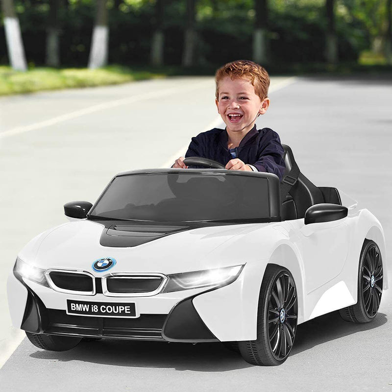 Licensed BMW i8 Style 12V Electric Ride-On Car for Kids with Remote Control, MP3 Player, and LED Lights
