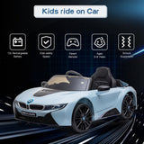 Licensed BMW i8 Style 12V Electric Ride-On Car for Kids with Remote Control, MP3 Player, and LED Lights