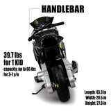 Licensed BMW Kids Motorcycle with MP3 Player and EVA Wheels - Available in Multiple Colors