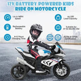 Licensed BMW 3-Wheel Ride-On Motorcycle for Kids with Music - 12V Battery Powered