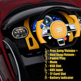 Licensed Bugatti R/C Car with Music, Leather Seat, and Multiple Color Options