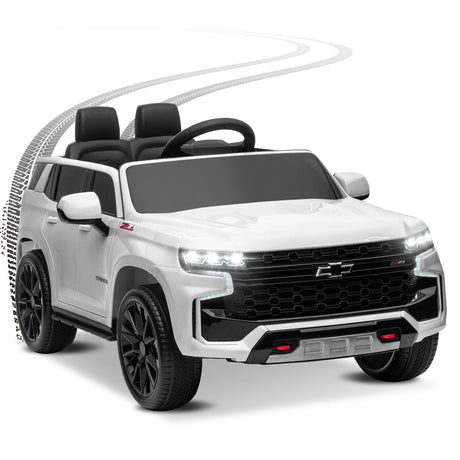Licensed Chevrolet Silverado GMC 12V Ride-On Car Truck for Kids - White